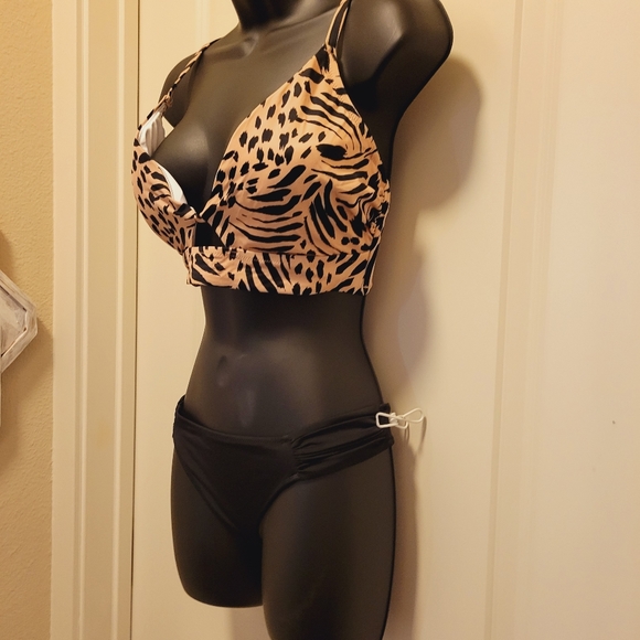 Nude & Black Animal Print Shade & Shore Bikini - Picture 2 of 9
